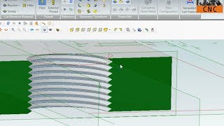 Alibre CAD Geomagic How to Make Cosmetic Threads using Helical Cut Tool [upl. by Niwred]