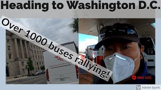 Heading to Washington DC over 1000 buses rallying [upl. by Mil]