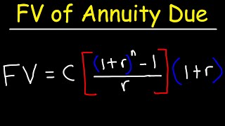 Annuities  How To Calculate The Future Value of an Annuity Due [upl. by Strepphon]