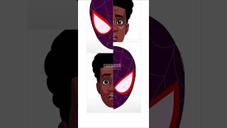 SpiderMan Verse 3 Transformation Miles Morales Craft shorts art spiderman [upl. by Mighell]