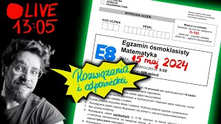 Czy będzie 100 na EGZAMINIE ÓSMOKLASISTY 2024 z matematyki❓Rozwiązania EGZAMIN 2024 MATEMATYKA MAJ [upl. by Accisej]