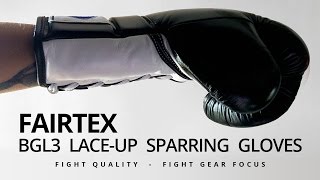 Fairtex BGL3 Pro Laceup Sparring Gloves  Fight Gear Focus Mini Review [upl. by Benn]