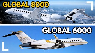 Inside Bombardier Global 6000 VS Bombardier Global 8000 Private Jets Full Comparison [upl. by Atekehs]