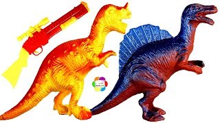 لعبة البندقية وصيد الديناصورات الحقيقية الجديدة للاطفال بنات واولاد dinosaurs hunting toy game [upl. by Ulland]