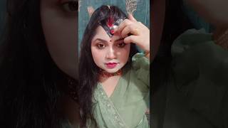 lets try Bengali style sindoor 😍youtubeshorts makeup foryou trending shortsfeed viralvideo [upl. by Trueman]