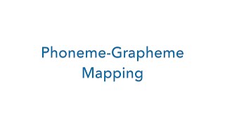 PhonemeGrapheme Mapping [upl. by Azerila458]