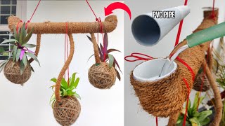 How to make hanging kokedama  Hanging plant ideas  Gardening ideas  DIY gardening [upl. by Assilav814]