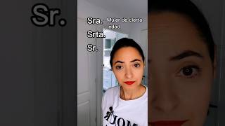 🤔⁉️Do You Know the Difference Between Sra Srta and Sr in Spanish learnspanish [upl. by Eidaj]