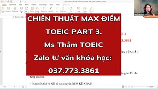 BÍ KÍP TỐI ĐA ĐIỂM NGHE LISTENING TOEIC PART 3  CẬP NHẬT ĐỀ TOEIC LISTENING 2023 MS THẮM TOEIC [upl. by Iot]