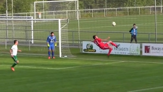 Defender scores stunning overhead kick … own goal – video [upl. by Hteazile]