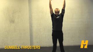 Dumbbell Thrusters  Short Demo [upl. by Alikahs]