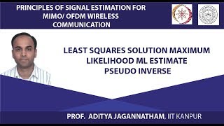 Least Squares Solution Maximum Likelihood ML Estimate Pseudo Inverse [upl. by Nicolette]