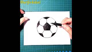 How to draw a Soccer ball  Soccer ball drawing  Hướng dẫn bé vẽ quả bóng đá đơn giản vẽ trái banh [upl. by Antoinette984]