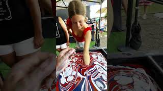 Red White amp Blue Body Marbling Paint Dip at Faster Horses Festival by BLVisuals [upl. by Aneeres]