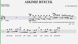 AŞKIMIZ BİTECEK BÖYLE GİDERSEEmGuitarKeyboardFluteViolinMelodicaUkuleleRecorder [upl. by Askari]