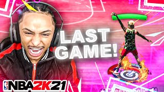 My last game of park on NBA 2K21  GREENING 100 SMOTHERED SHOTS amp BEST DRIBBLE COMBOS [upl. by Hanima]