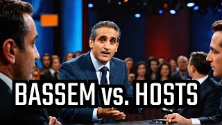 BASSEM YOUSSEF TAKES DOWN TV HOSTS ON PALESTINE [upl. by Nylassej]