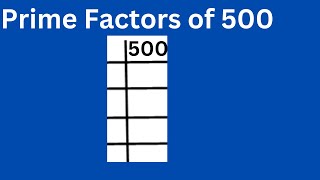 Prime factors of 500 [upl. by Fem]