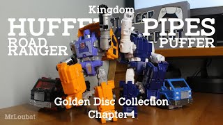 Transformers Kingdom Huffer amp PipesGolden Disc Road Ranger amp Puffer  MrLoubat Review No 37 [upl. by Che999]