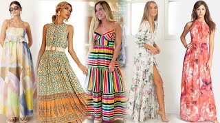 Viste Divina en VERANO con Vestidos Largos y Estampados que te encantarán🌞🏝 [upl. by Atteloc]