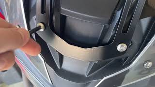 Installing Batzen Parts screen adjuster 2019 Honda Africa Twin CRF 1000 ATAS [upl. by Monjo]