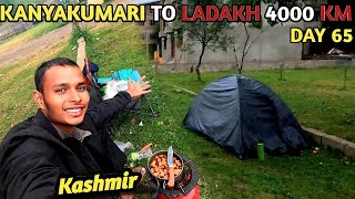 Solo Camping In Kashmir  Kanyakumari to Ladakh 4000 Km 🚴 January Day 65 [upl. by Retsev]