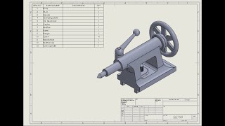 IRPCT Solidworks Tailstock Drawing [upl. by Ades]