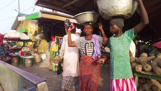 AFRICAN COMMUNITY MARKET AGBOGBLOSHIE AND MAKOLA GHANA ACCRA [upl. by Yerdna]