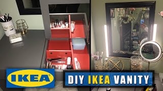 IKEA BRIMNES VANITY  VANITY FOR SMALL SPACE  ROOM MAKEOVER UPDATE [upl. by Anaeli487]