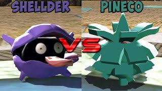 Pokemon battle revolution  Shellder vs Pineco [upl. by Mose]