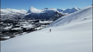 perfect ski touring day in Norway Backcountry freeride skiing Sunmøre skiwithme Sandfjellet [upl. by Arahahs469]