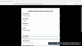 Formulir Pendaftaran Berbasis HTML [upl. by Kare73]