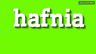 HAFNIA  HOW TO PRONOUNCE IT [upl. by Aisenet]