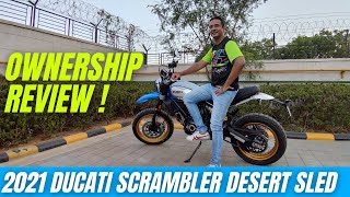 2021 Ducati Scrambler Desert Sled Ownership Review realbikereviews [upl. by Annehsat]