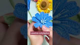 How to crochet a beautiful lewisia cotyledon [upl. by Barth250]