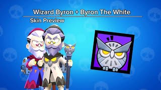 Wizard Byron  Byron The White Skin preview brawlstars godzilla [upl. by Arahsit]