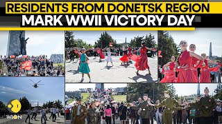 RussiaUkraine war Russiancontrolled Donetsk region celebrates WWII Victory Day  WION Originals [upl. by Inverson]