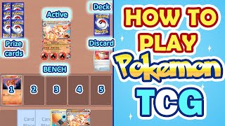 HOW TO PLAY POKEMON TCG  Animated Battle Demo  Beginners guide [upl. by Jovitta]