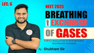 Breathing and Exchange of Gases  06  regulation of respiration  Class 11 Neet 2025 [upl. by Hazard]