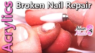 How to Repair a Snapped Acrylic Nail [upl. by Noirrad]