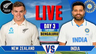 India vs New Zealand 1st Test Day 3  IND vs NZ Live Match  Live Cricket Match  Session 3 [upl. by Adniram]