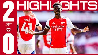 STARTING WITH A WIN ❤️  HIGHLIGHTS  Arsenal v Wolves 20  Havertz amp Saka  Premier League [upl. by Drida]