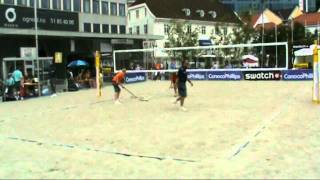 FIVB  How to officiate  Raking procedures with sand levelers [upl. by Esinrahc]