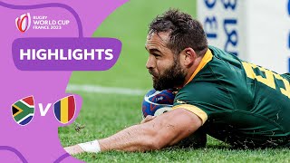 Reinach amp Mapimpi bag hattricks  South Africa v Romania  Rugby World Cup 2023 Highlights [upl. by Elysha]