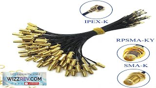 5Pcs SMA Connector Cable Female to uFLuFLIPXIPEX UFL to SMA Female RG113 Review [upl. by Ramunni276]