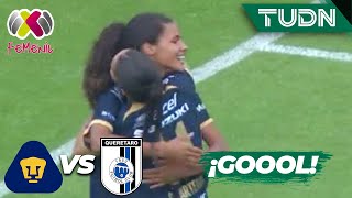 ¡GOL QUE HUELE A LIGUILLA  Pumas 21 Querétaro  Liga Mx Femenil  CL2024 J17  TUDN [upl. by Tniassuot]