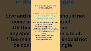 Measures to avoid overloading in domestic circuits shorts yt shorts education [upl. by Terry]