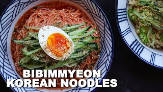 BIBIMMYEON EASY Korean Noodles Recipe 2 Ways [upl. by Ketchum]