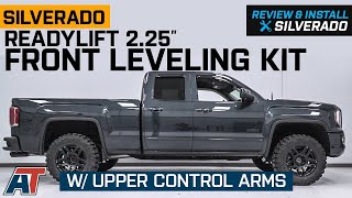 20142018 Silverado amp Sierra ReadyLIFT 225quot Front Leveling Kit w Control Arms Review amp Install [upl. by Whitman]