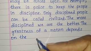 About Discipline  A paragraph about discipline  Discipline in English [upl. by Marius]